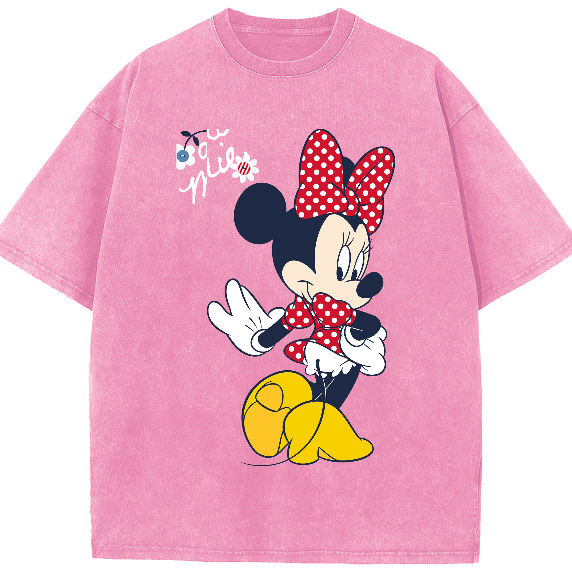 （画像用） ミッキーマウス Mickey Mouse 綿100% ヴィンテージ風 半袖Tシャツ（フロントプリント）